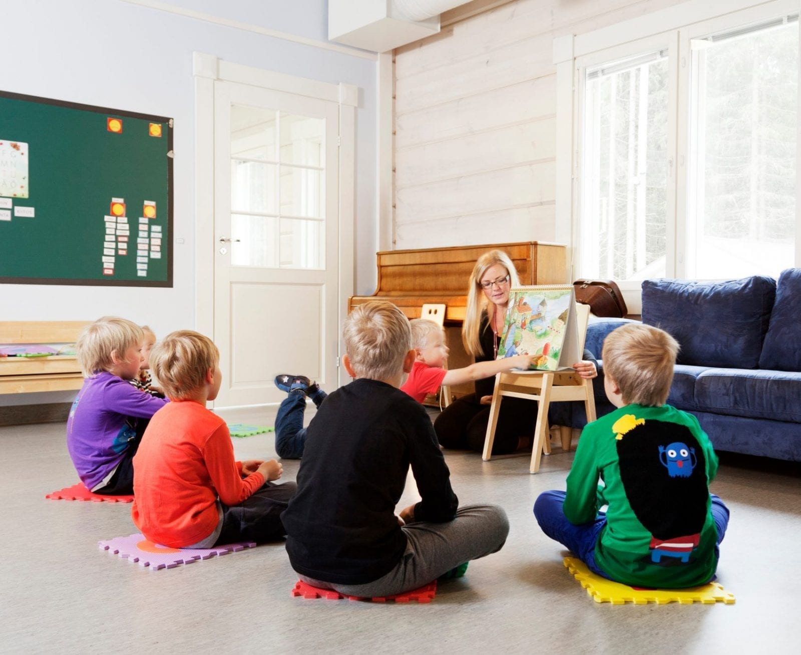 A healthy log-built daycare center in Kuopio, Finland.
