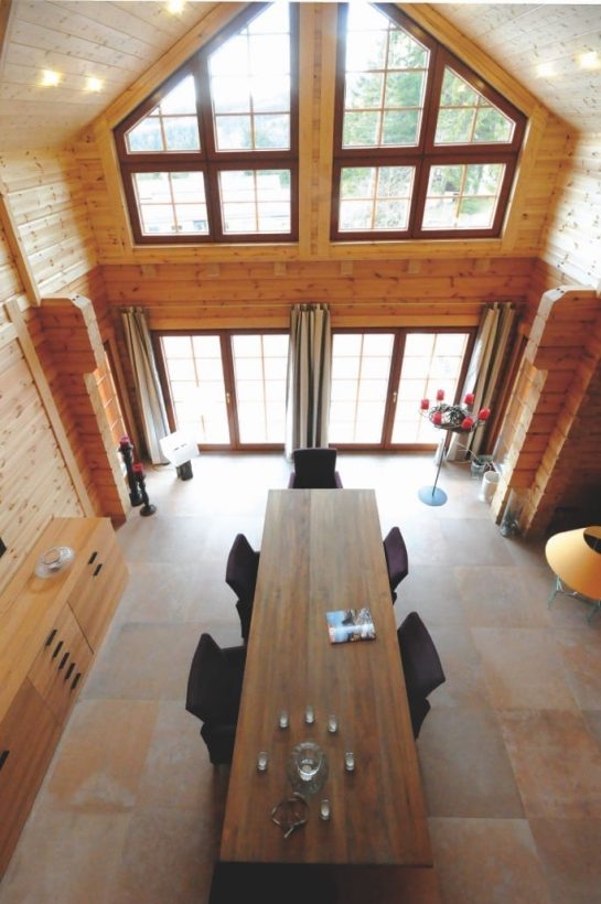 Dining room, Honka log home Ivalo. A high-class holiday lodge in St. Andreasberg, Germany.