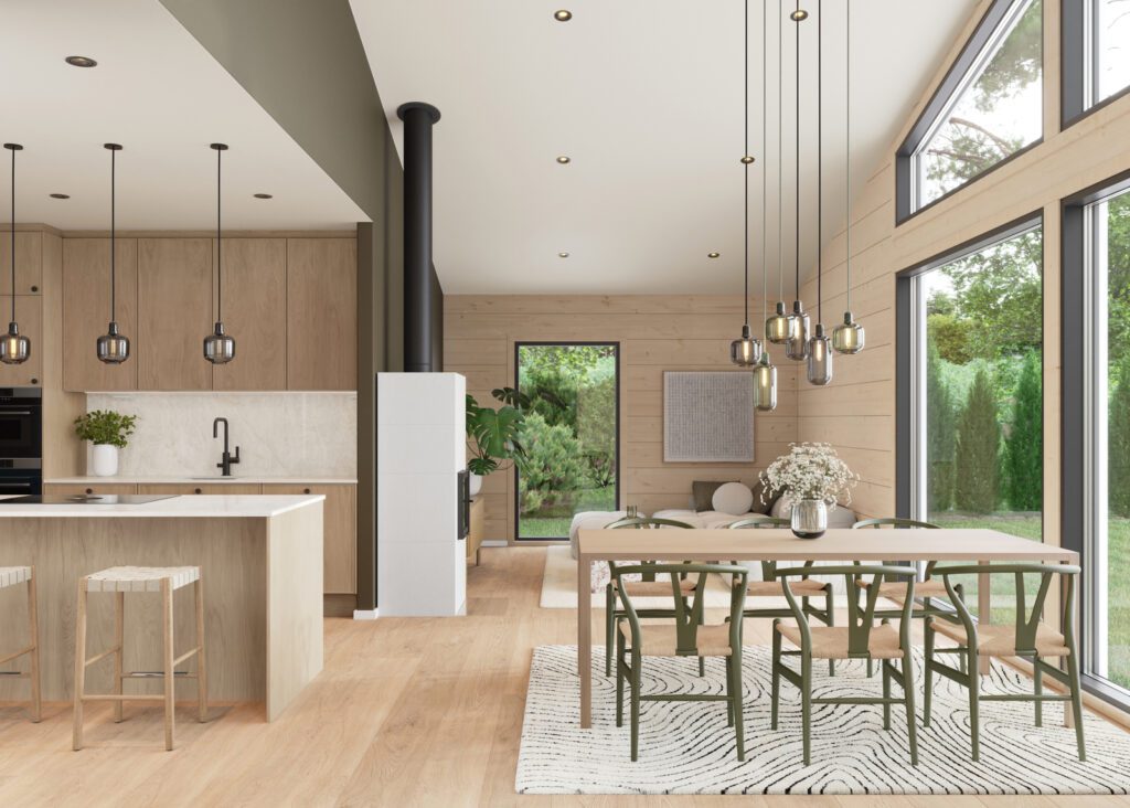 How to create the perfect interior to a modern log home - Honka